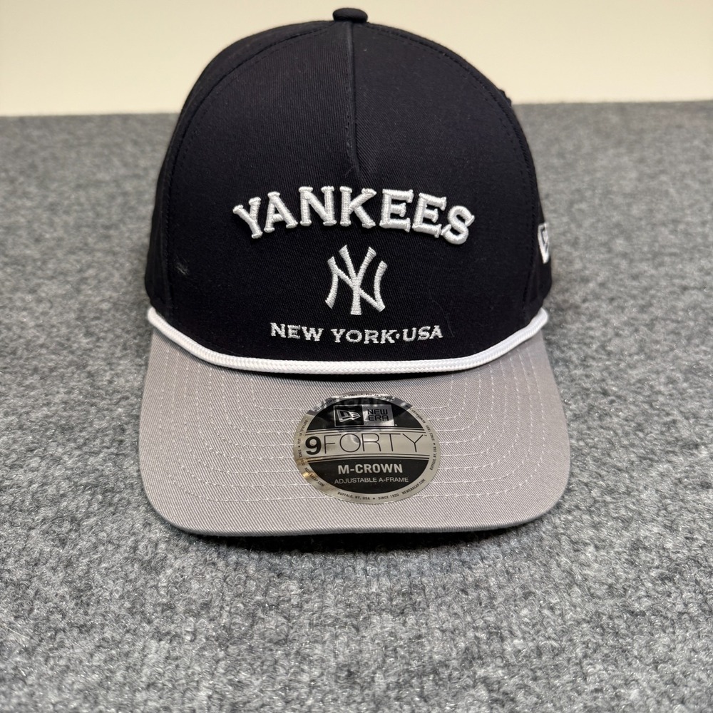 New York Yankees Cap New Era Baseball Hat Blue MLB 9FORTY M-Crown A-Frame‎ NEW